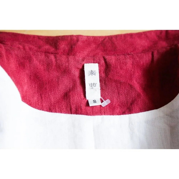 Vintage cotton Embroidered Mandarin Long Sleeve Jacket S - Picture 9 of 9